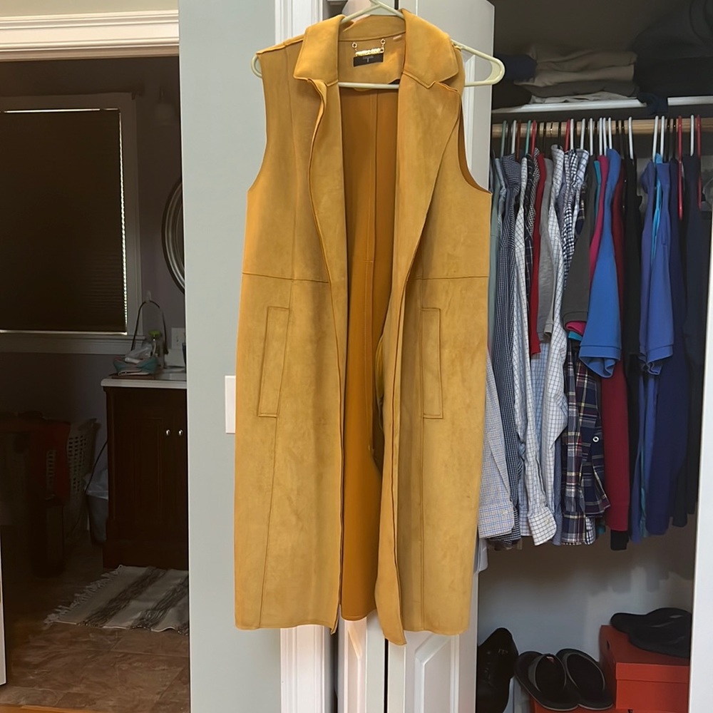Suede Long Vest